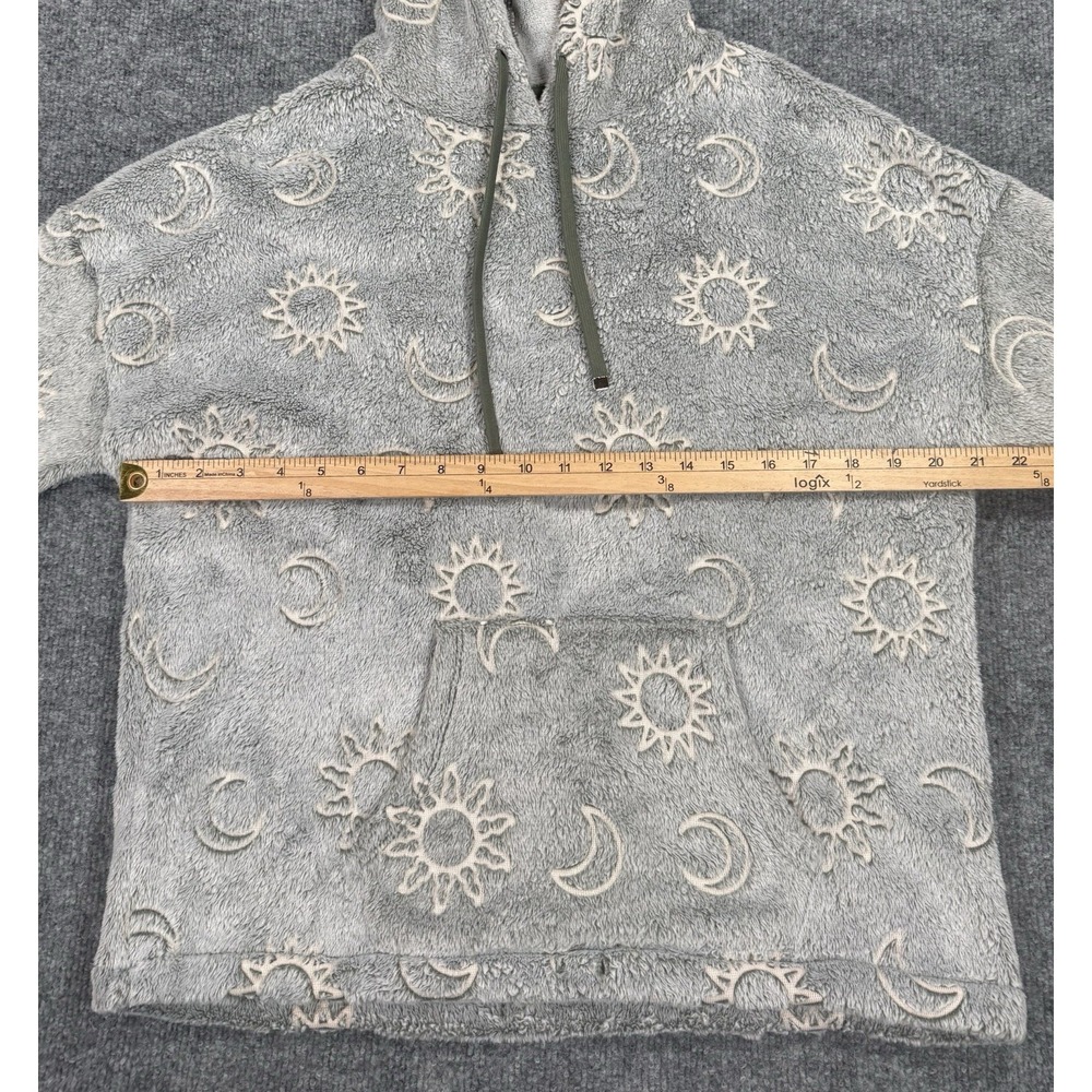 Youth 11-13 Celestial Sun Moon Plush Pullover Mystic Boho Kawaii Witchy Starry - Picture 3 of 6